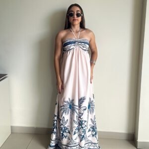 Vestido longo Arara Azul