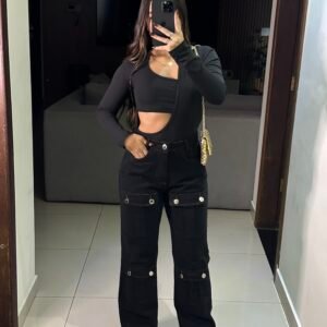 Calça cargo preta