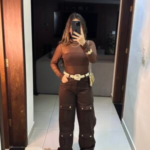 Calça cargo Marrom